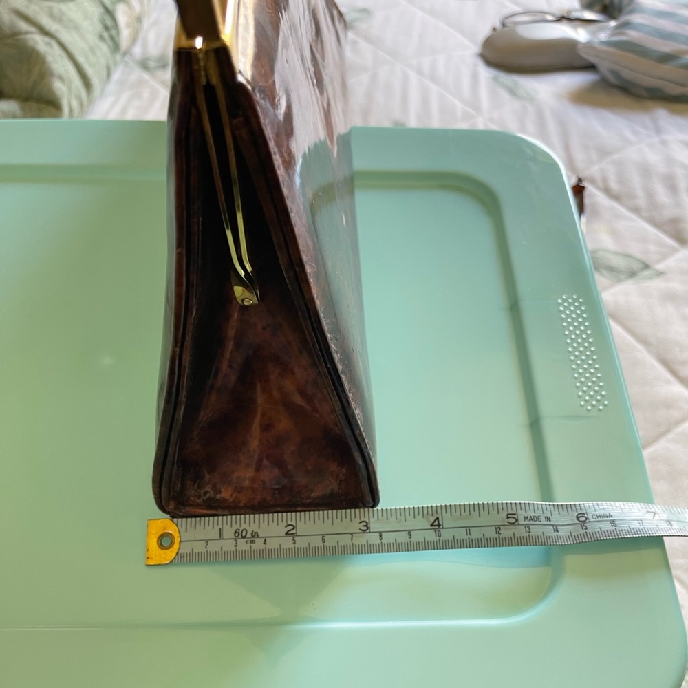 Tortoise shell hand bag - Picture 3 of 8